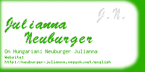 julianna neuburger business card
